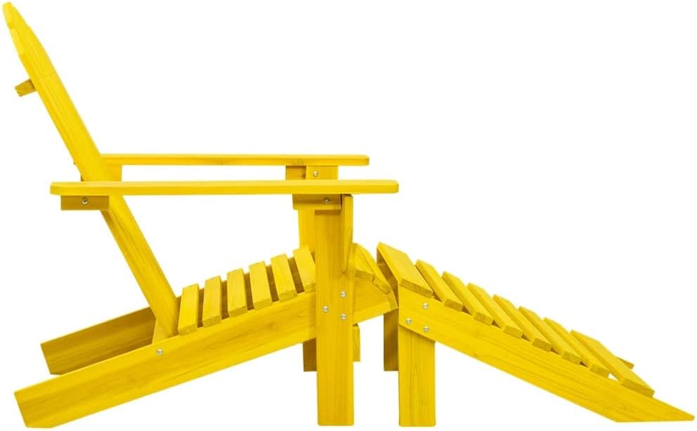 Yellow Wooden Adirondack Set