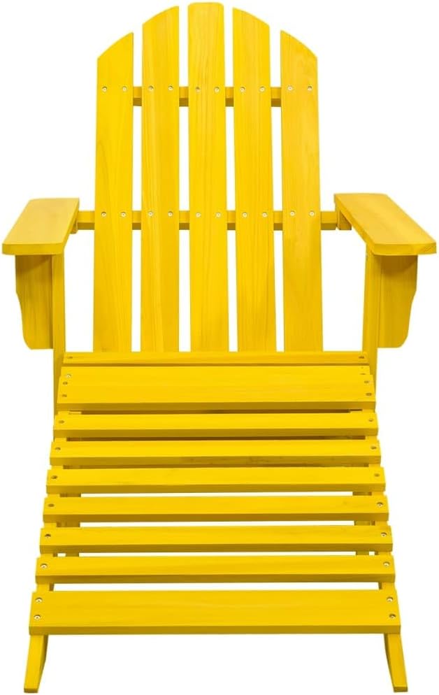 Yellow Wooden Adirondack Set