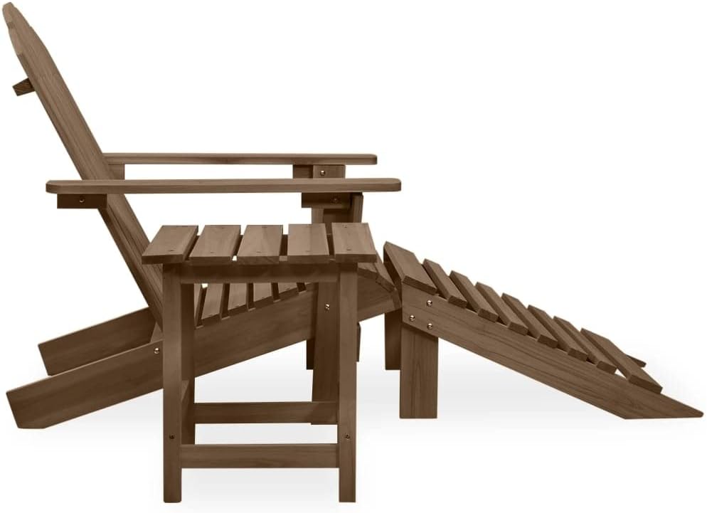 Brown Fir Wood Lounge Chair