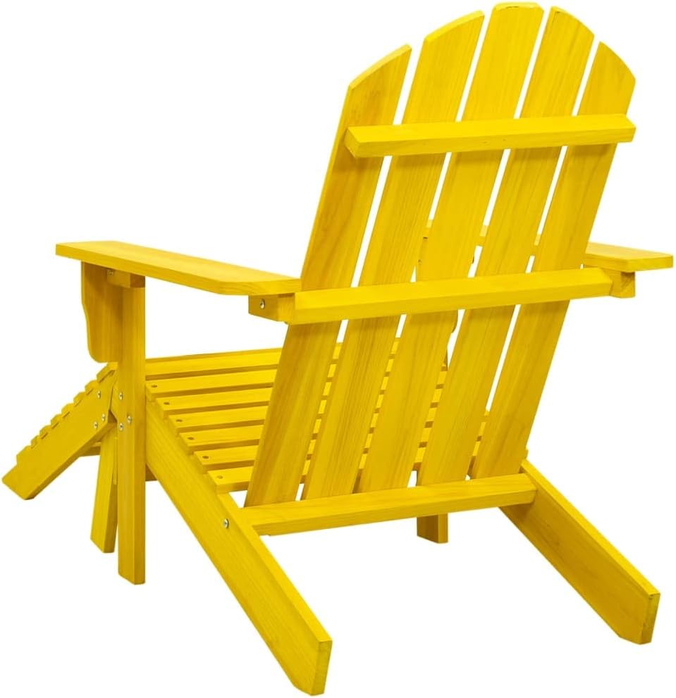 Yellow Wooden Adirondack Set