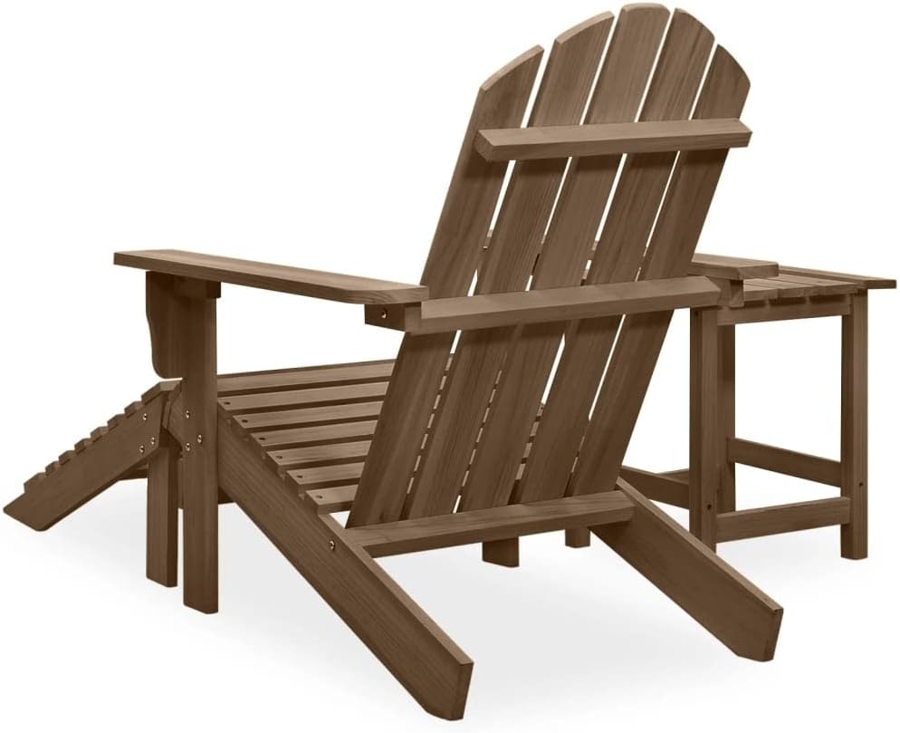 Brown Fir Wood Lounge Chair