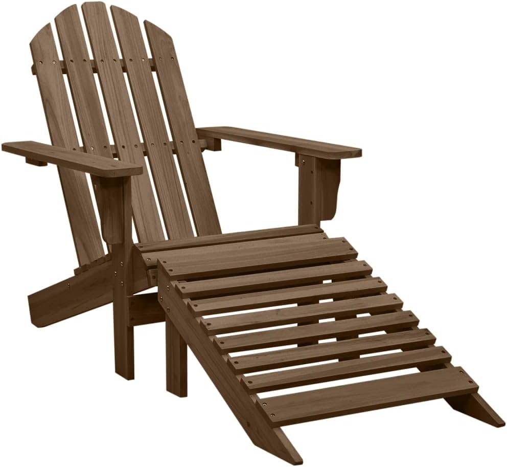 Brown Fir Wood Lounge Chair