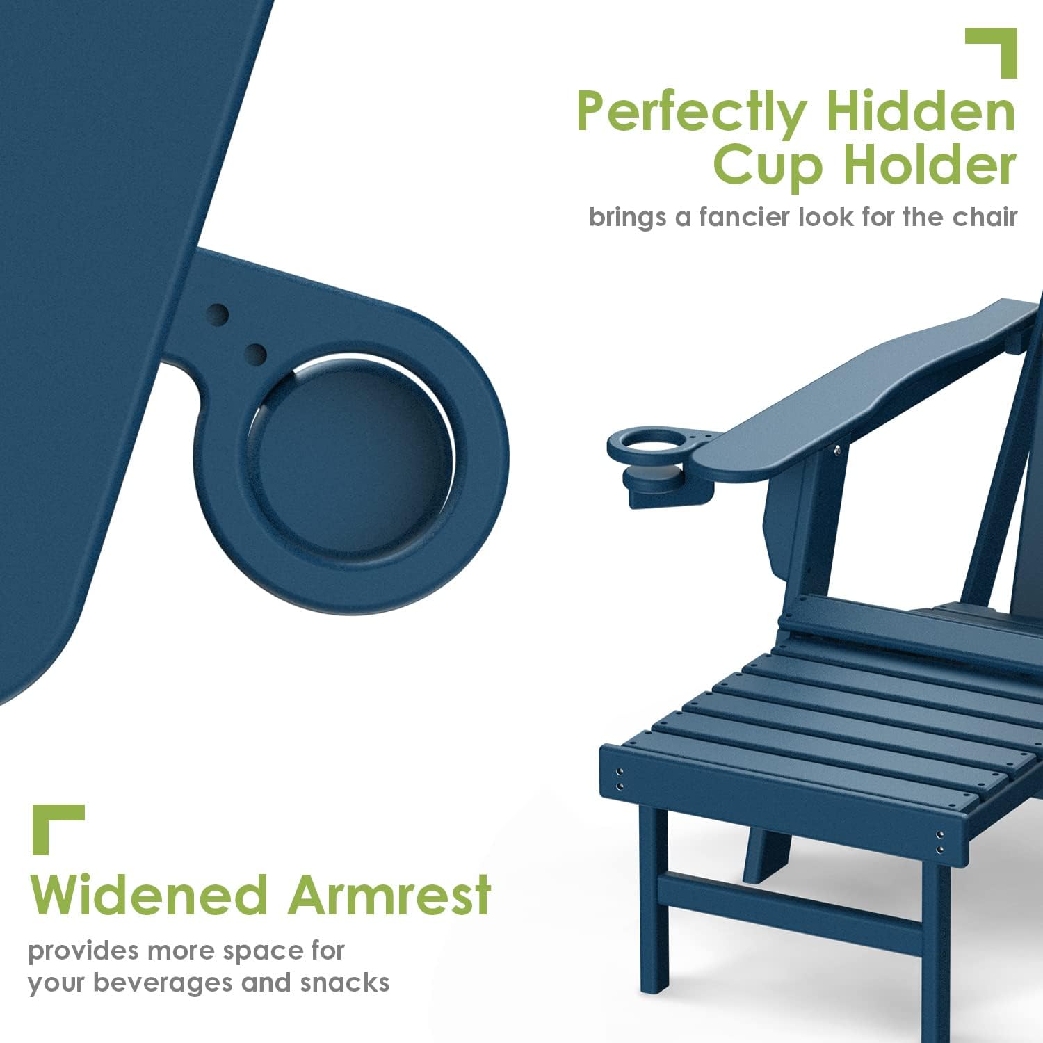 Blue HDPE Two-Seat Lounge Set