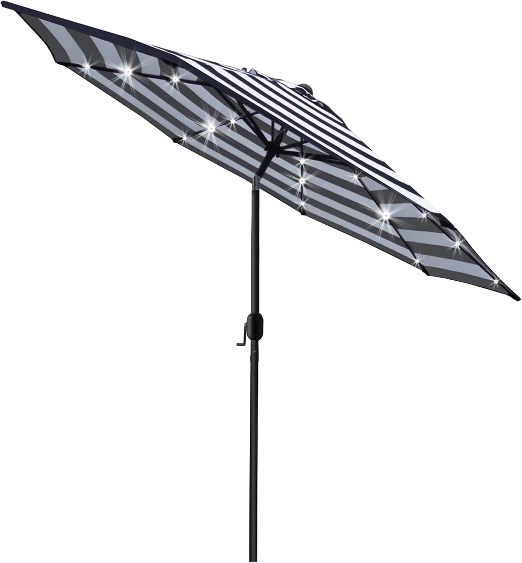 LED Solar Tilt Patio Umbrella