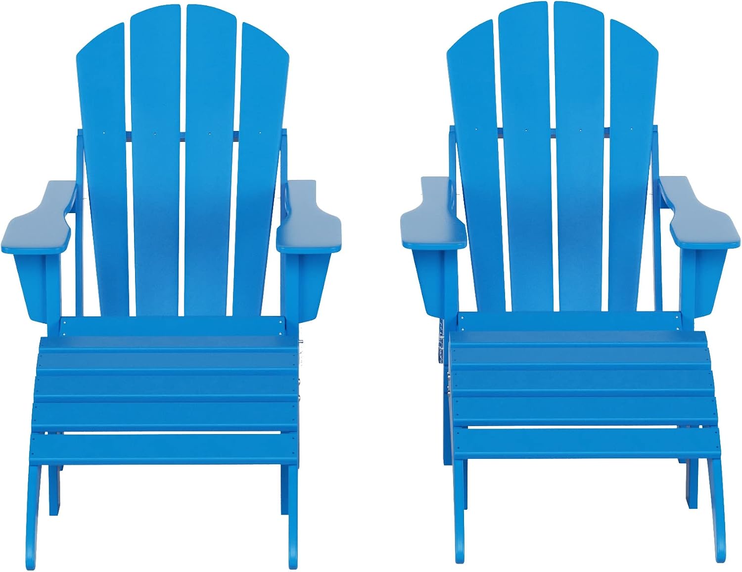 Blue Foldable Adirondack Set