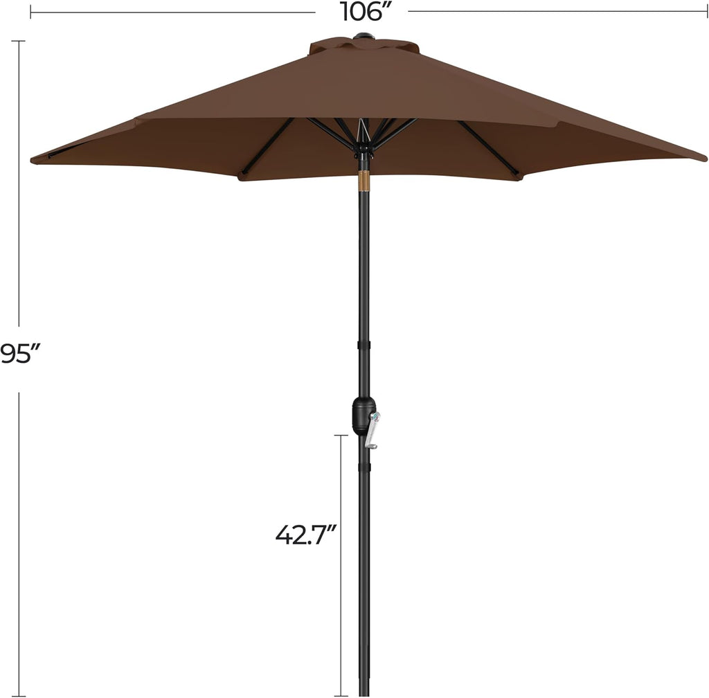 Brown UPF50 Patio Umbrella