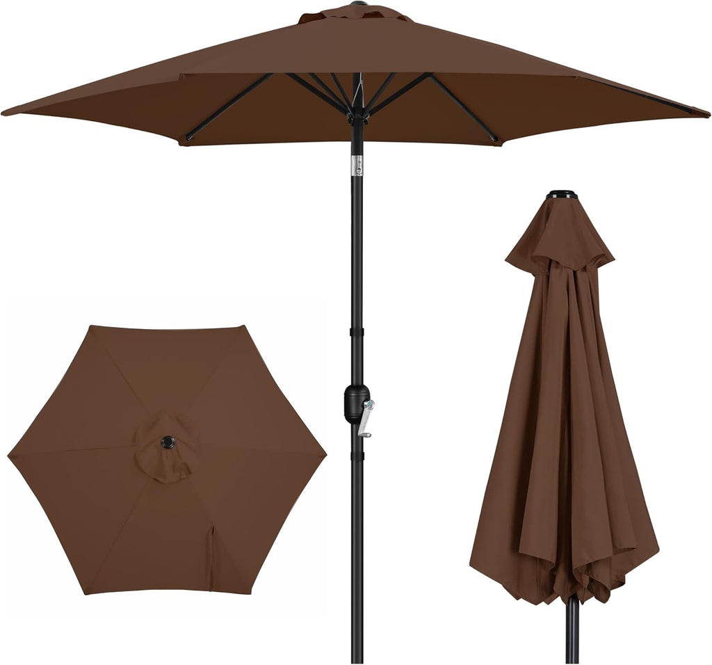 Brown UPF50 Patio Umbrella
