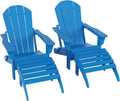 Blue Foldable Adirondack Set