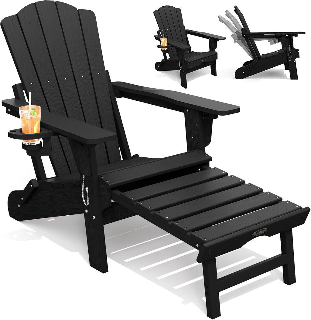 Black HDPE Foldable Chairs