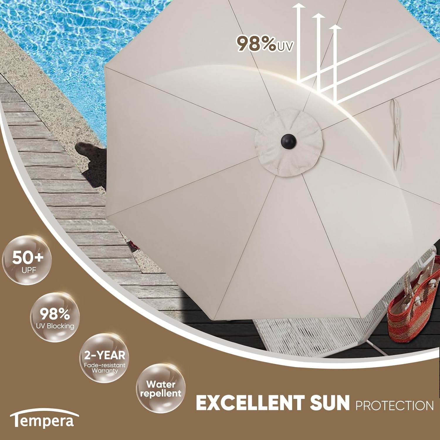 Auto Tilt Crank Patio Umbrella