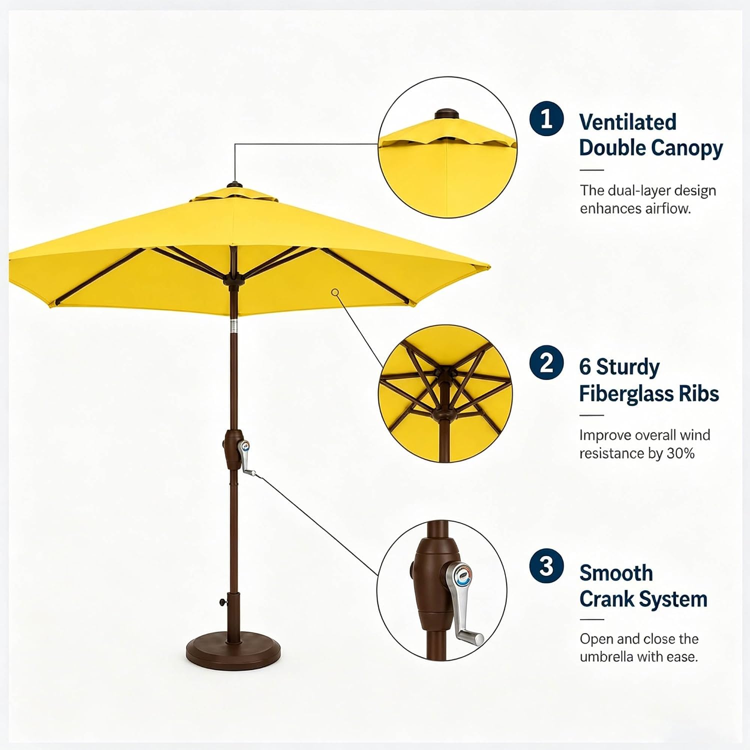 Crank Lift 7.5Ft Umbrella