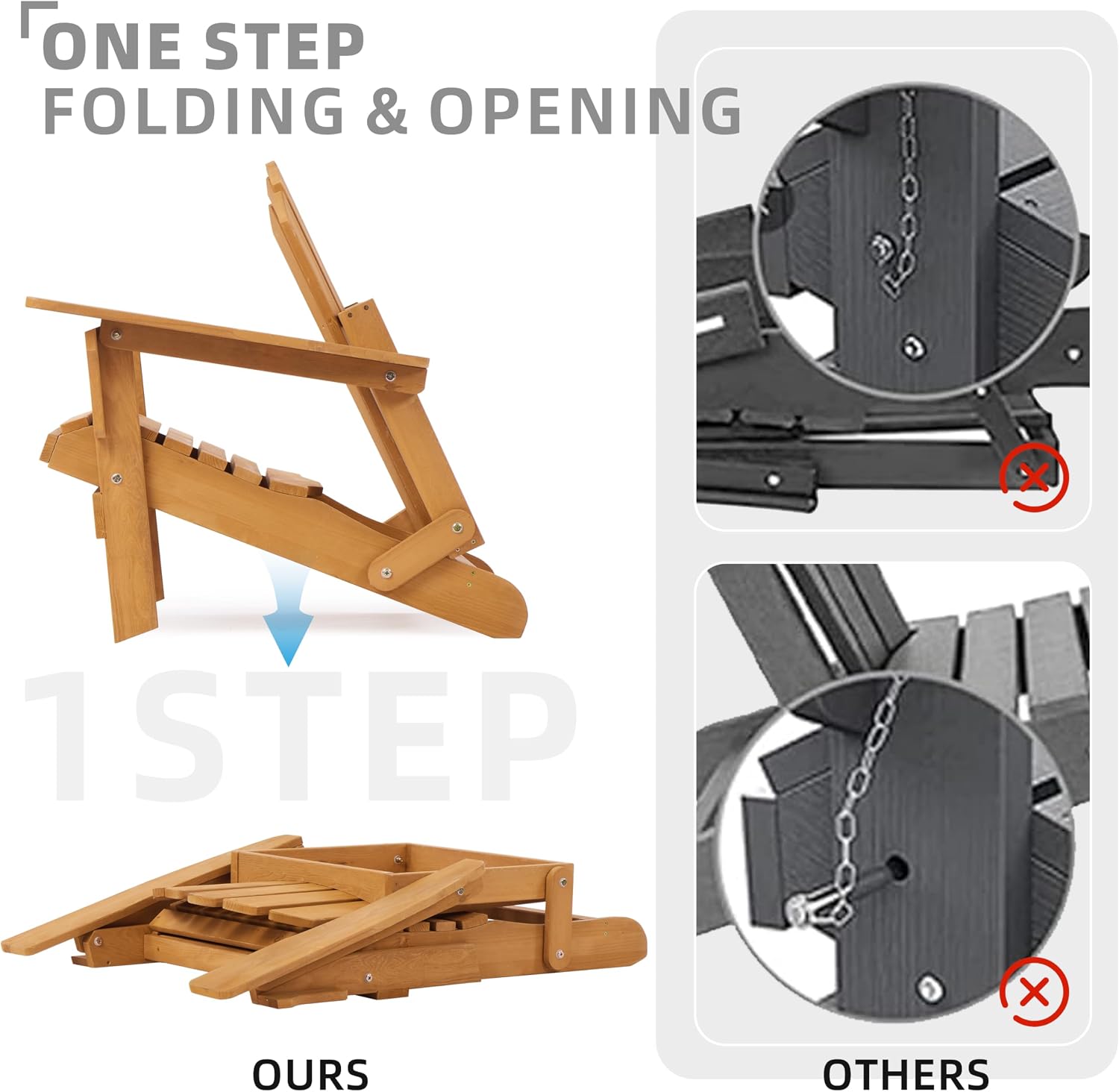 Dual Wooden Adirondack Set