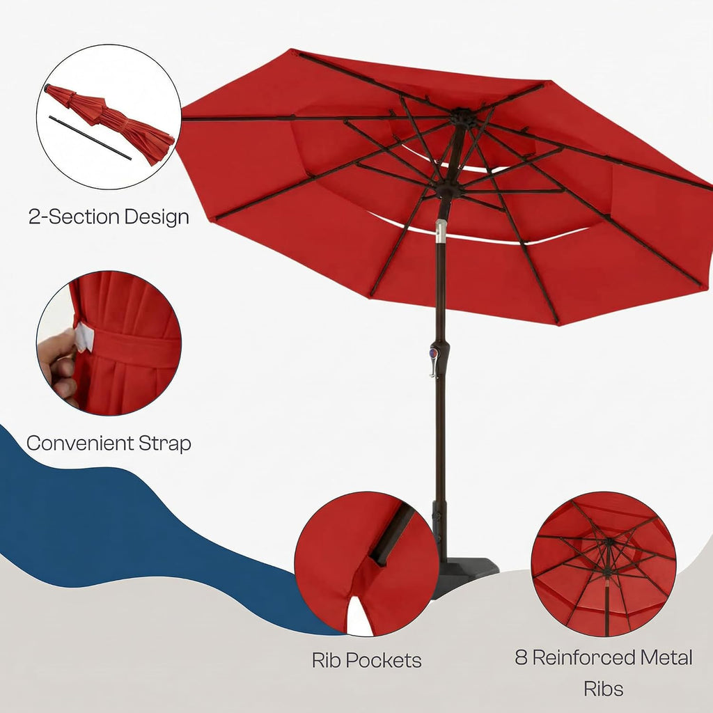 Three Tier 10Ft Patio Umbrella