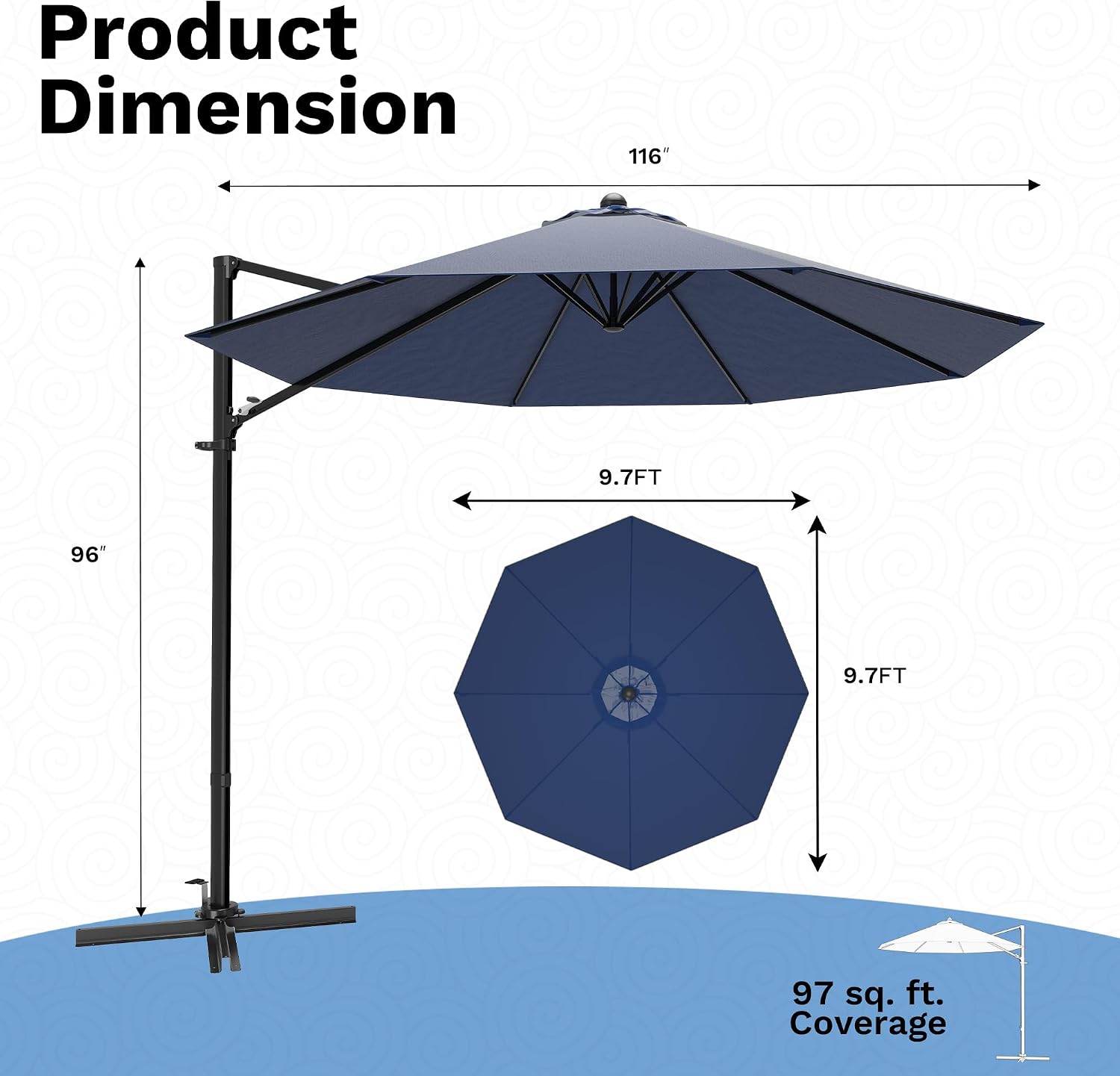 360° Rotate Offset Umbrella