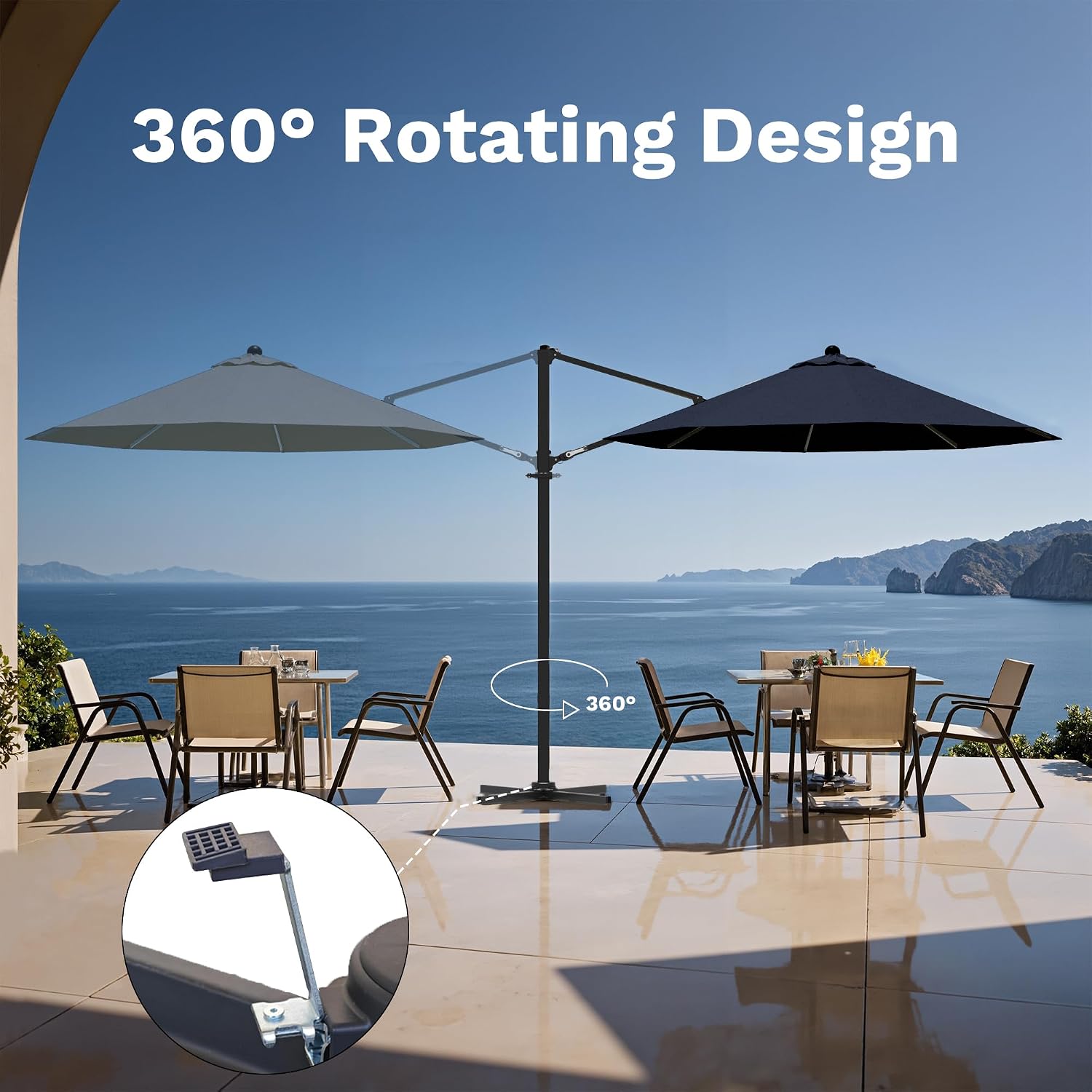 360° Rotate Offset Umbrella