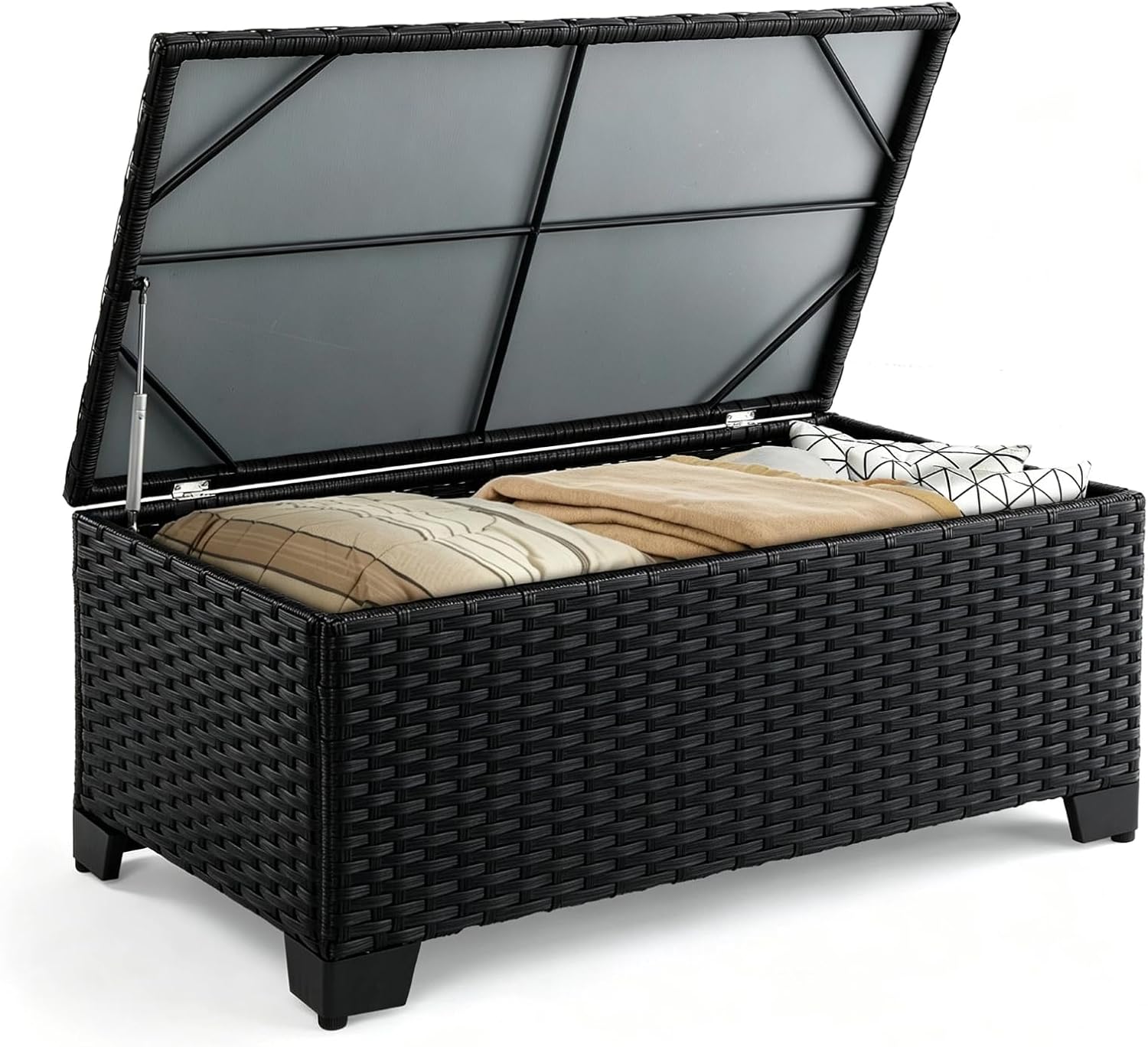 Wicker Outdoor Storage Box