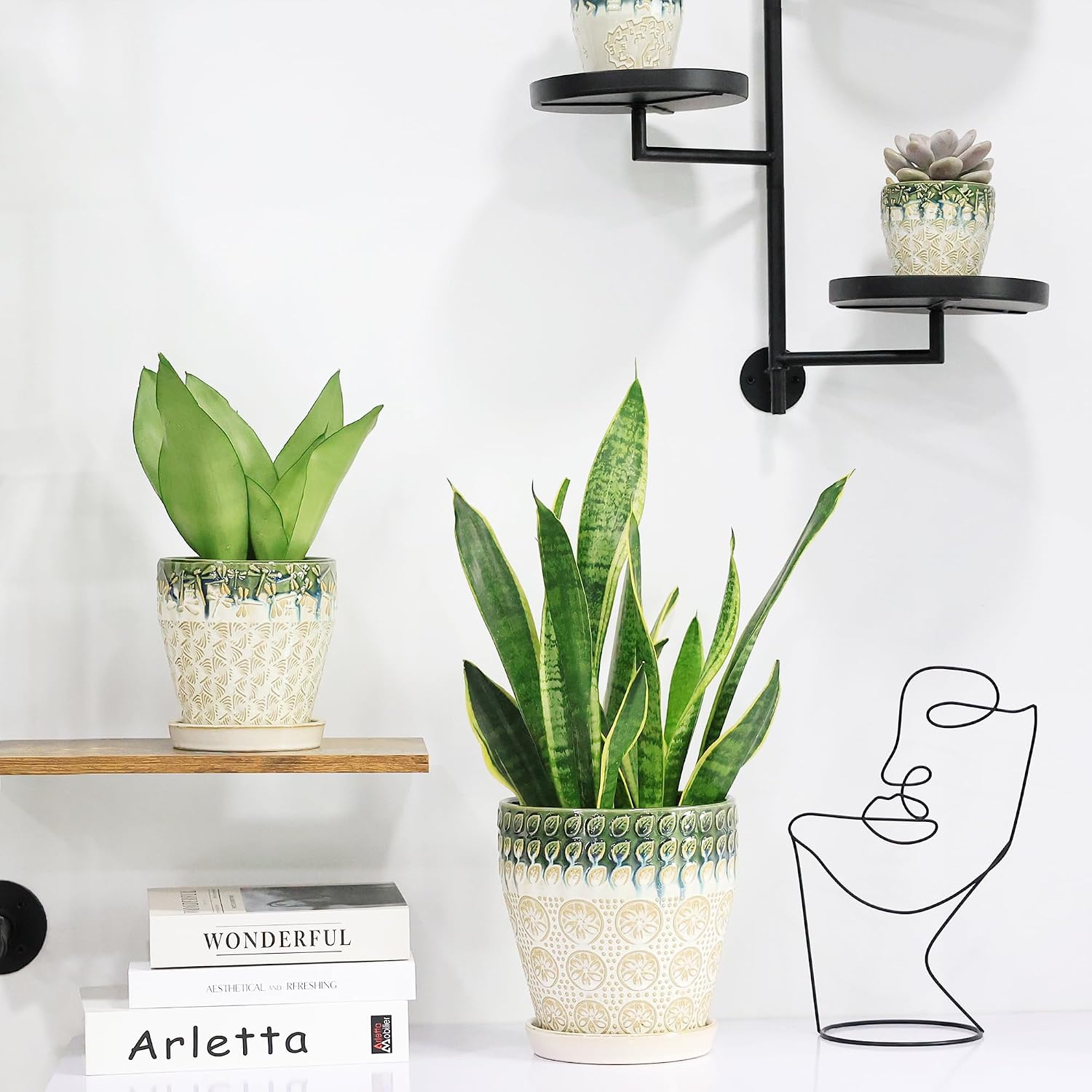 Dual Size Ceramic Plant Pots