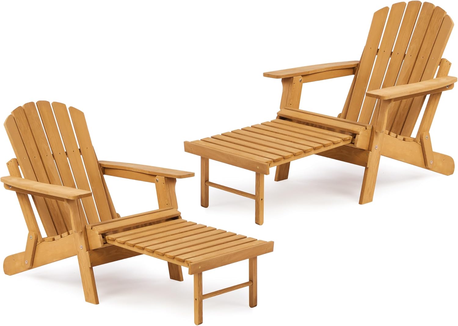 Dual Wooden Adirondack Set