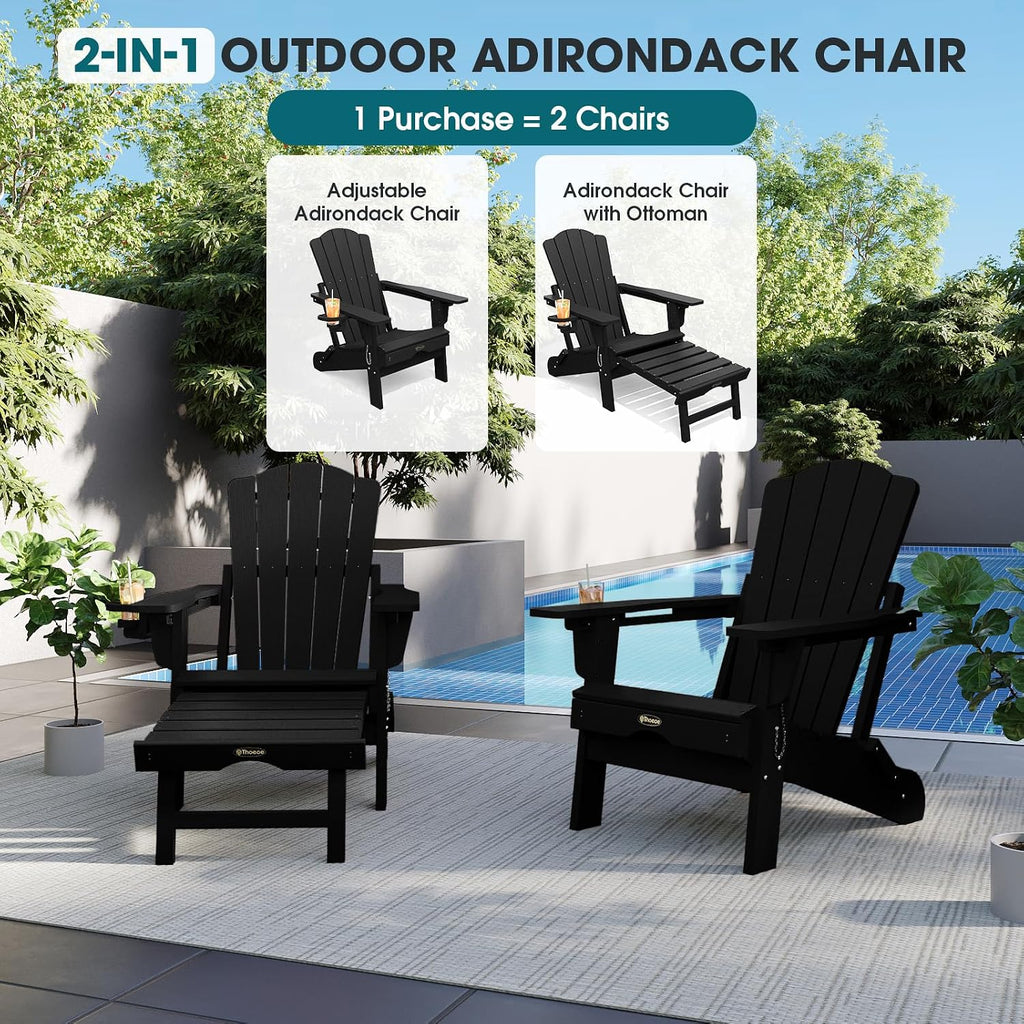 Black HDPE Foldable Chairs