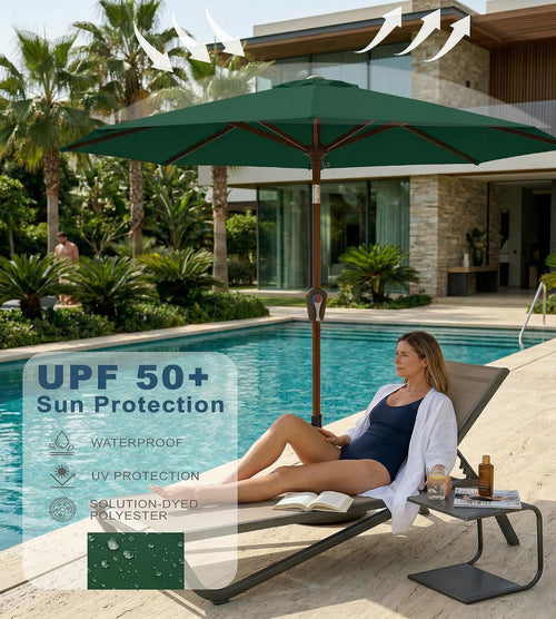 10Ft Fiberglass Patio Umbrella