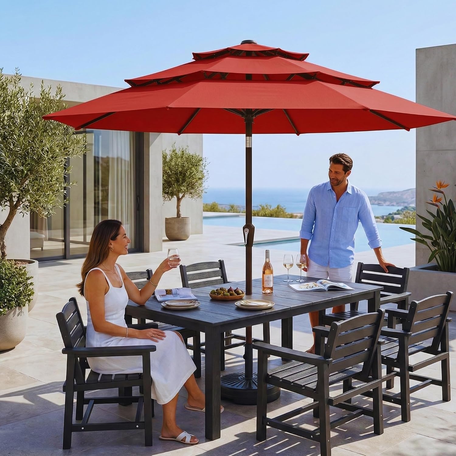 Three Tier 10Ft Patio Umbrella