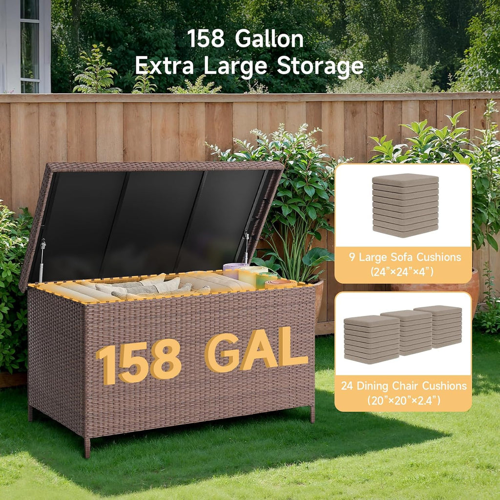 Brown Wicker Outdoor Box