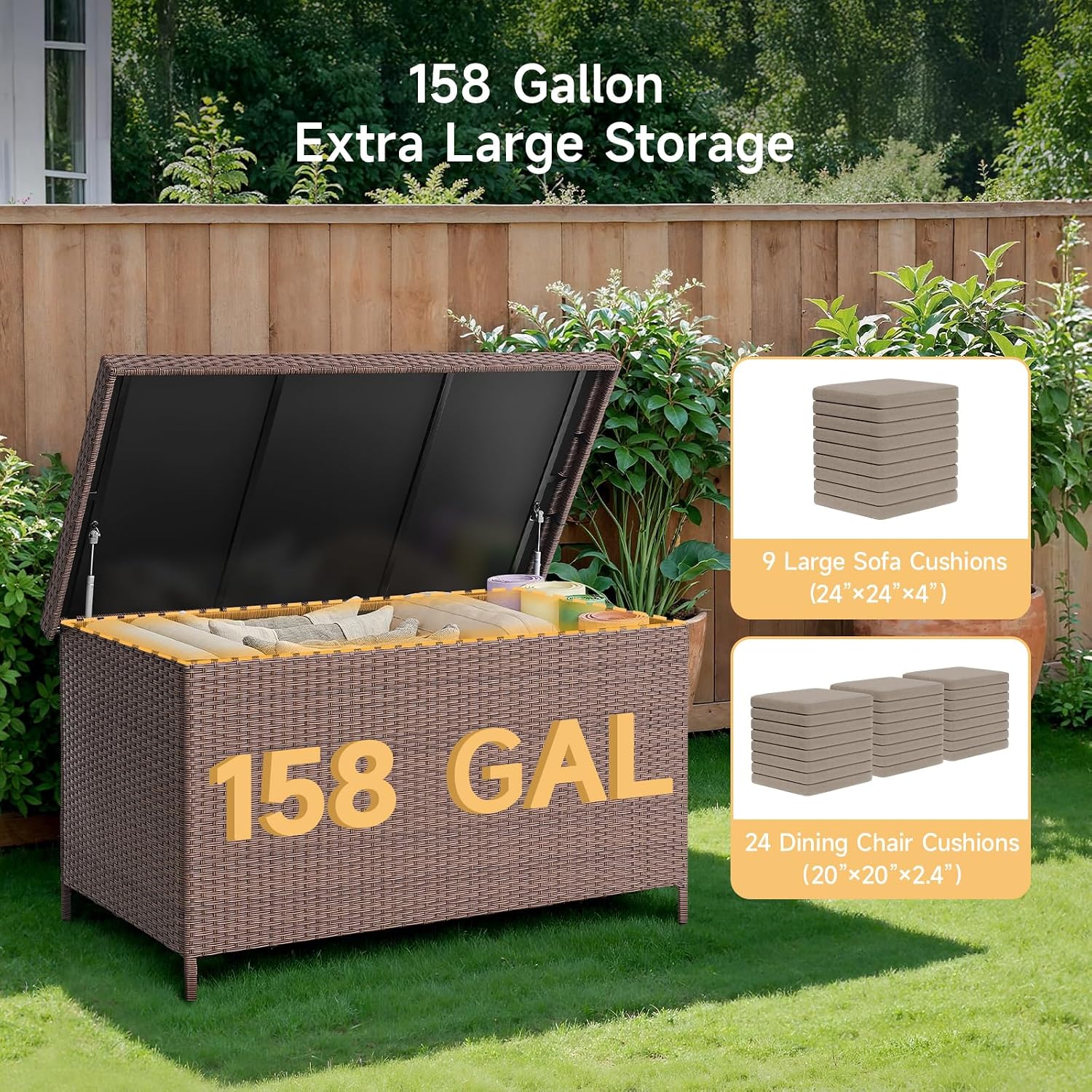 Brown Wicker Outdoor Box