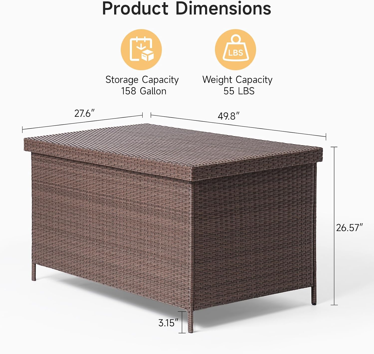 Brown Wicker Outdoor Box