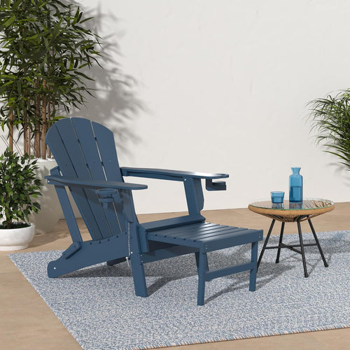 Blue HDPE Two-Seat Lounge Set