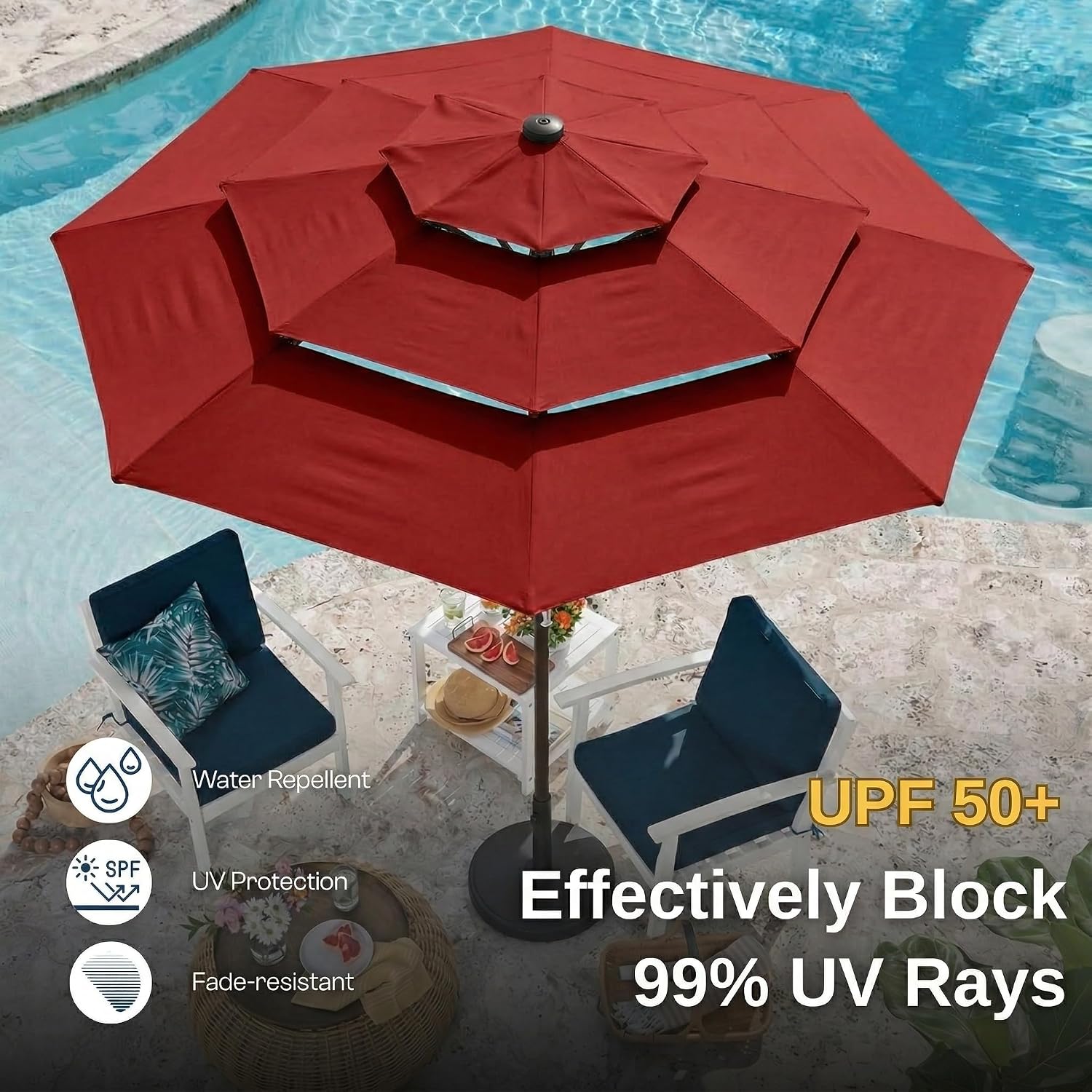 Three Tier 10Ft Patio Umbrella