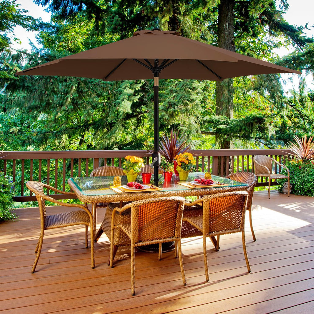 Brown UPF50 Patio Umbrella