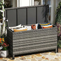 Grey Wicker Outdoor Box